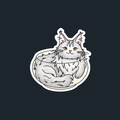 Sticker 1: Mainecoon in Bowl