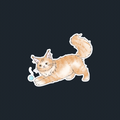 Sticker 2: Mainecoon with Toy